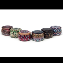 Vela aromática en Lata Mandala 6,5 cm de diámetro - comprar online