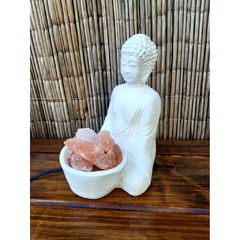 lampara de sal con buda