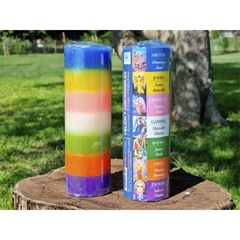 vela de 7 siete colores