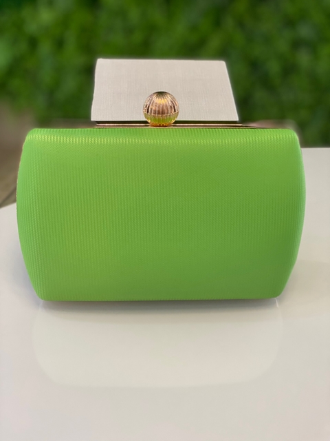 clutch dourada redonda