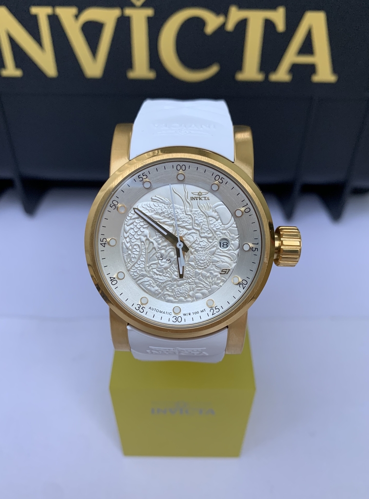 relogio invicta yakuza branco