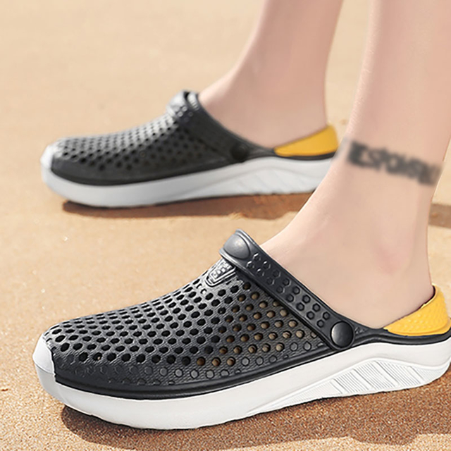 Sandálias para mulher homem respirável sapatos de praia moda jardim tamanco  sapatos trekking wading