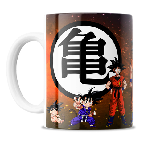 Caneca Dragon Ball Goku para colorir com brinde