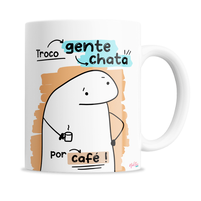 Caneca café florks meme engraçados