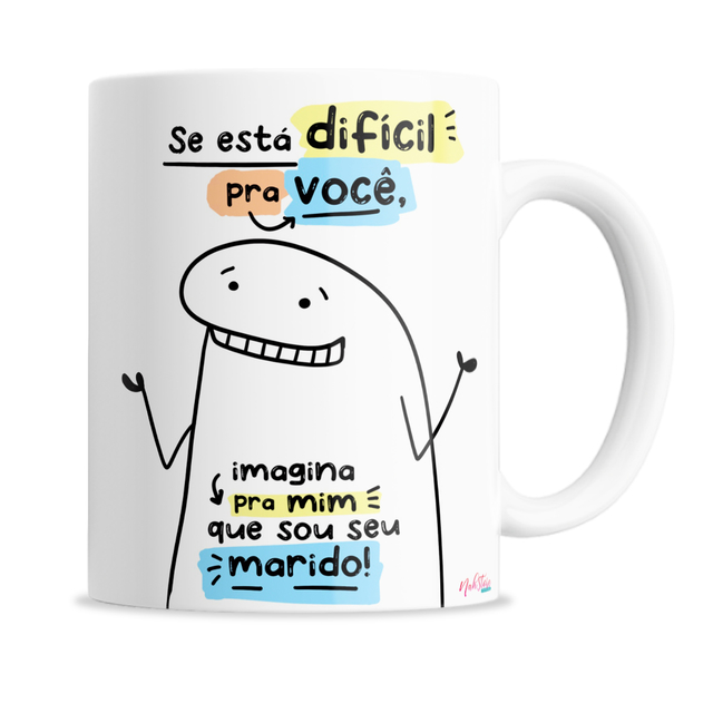 Caneca Meme Divertido Flork - Meu Amor Por Você É Do Tamanho