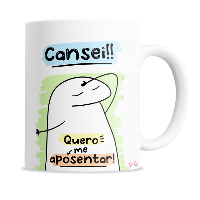 Caneca Personalizada Flork Meme com frases engraçadas.