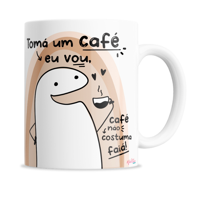 Caneca Flork Meme Bentô Divertida - Com Café & Sem Café