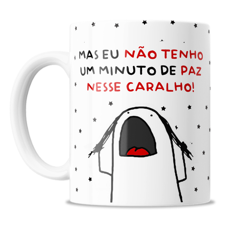 Caneca Meme Flork Paz Amor Positividade 12