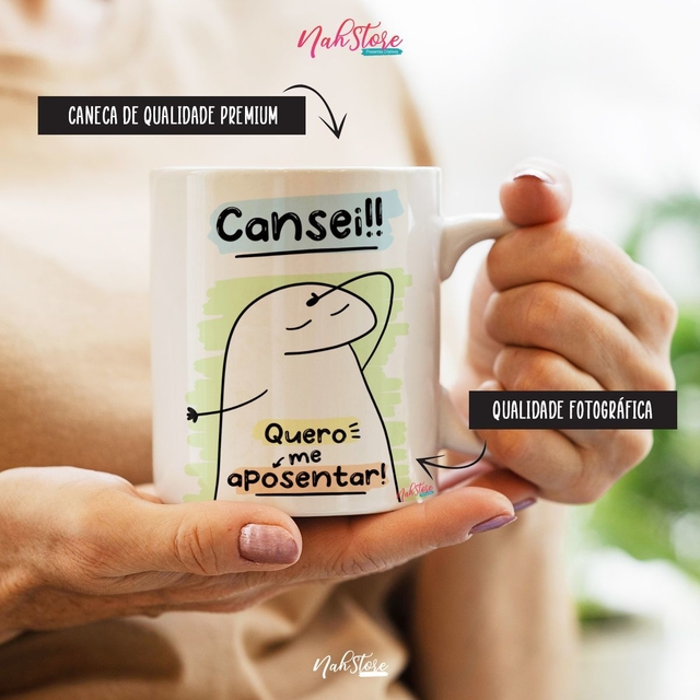 Caneca Flork Meme Bentô Divertida - Cansei