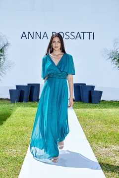 Vestido de tul con bordado en la cintura - Anna Rossatti