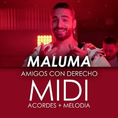 Maluma - Amigos con derecho - Acordes + Melodía