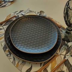 Platos de postre X4 Black & Beige