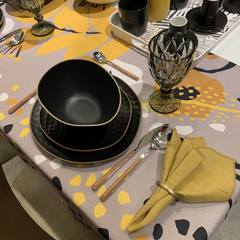 Imagen de Platos de postre X4 Black & Beige