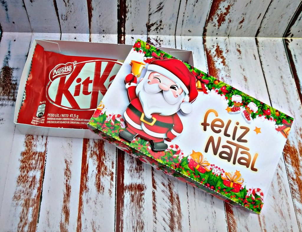 5 lembrancinhas Natal - 5 Caixas personalizada Natal para 5 bis