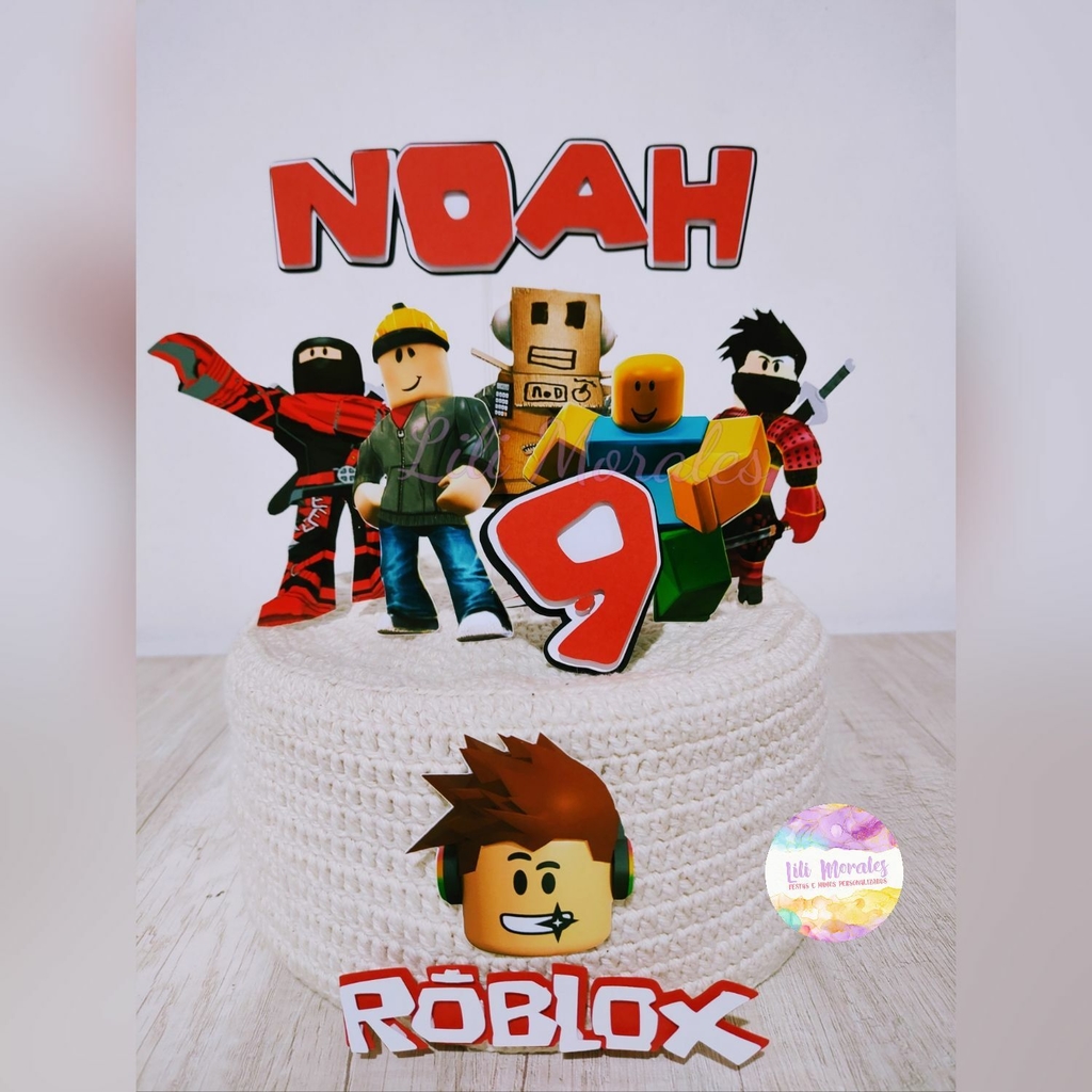 topo de bolo roblox  Roblox, Festa, Topo de bolo