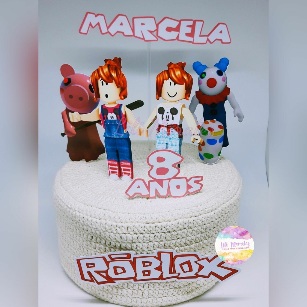 Topo De Bolo Personalizado Roblox