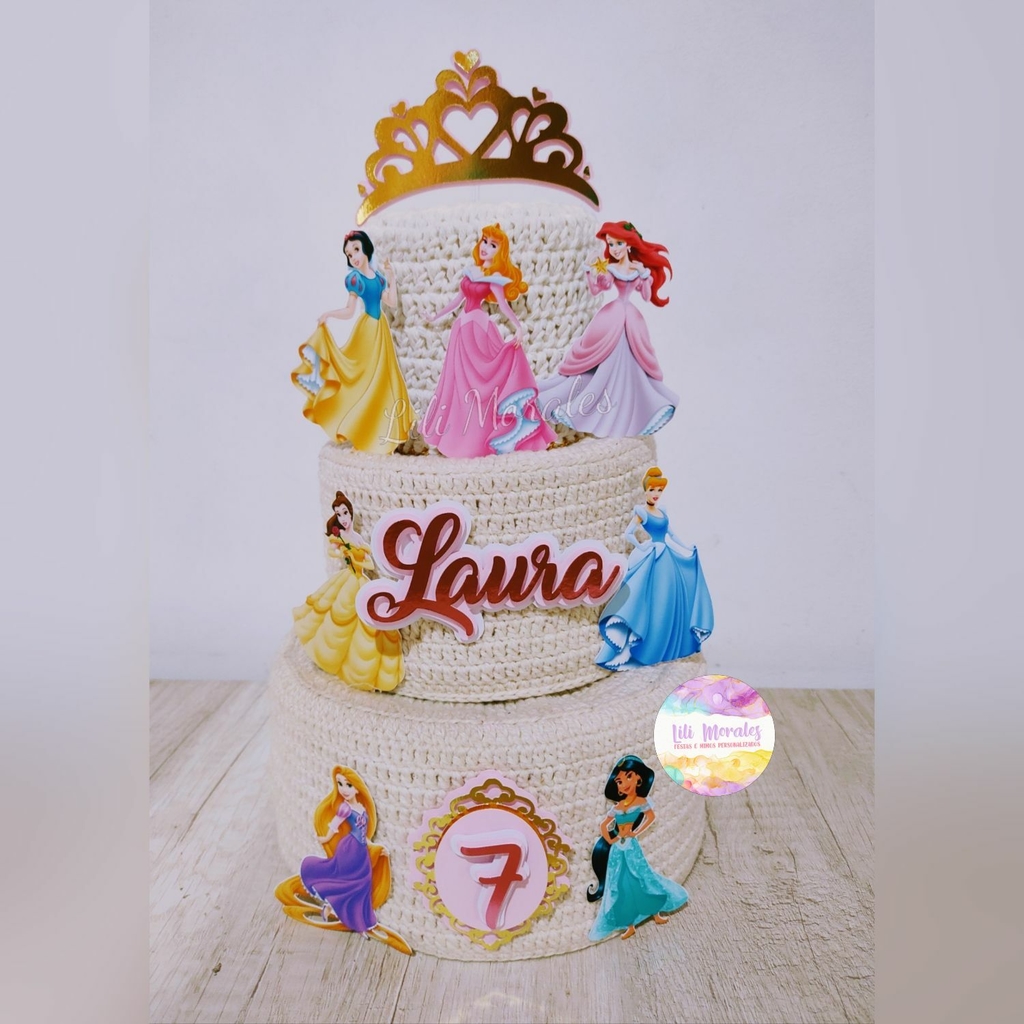 Topo De Bolo Barbie Princesa Personalizado