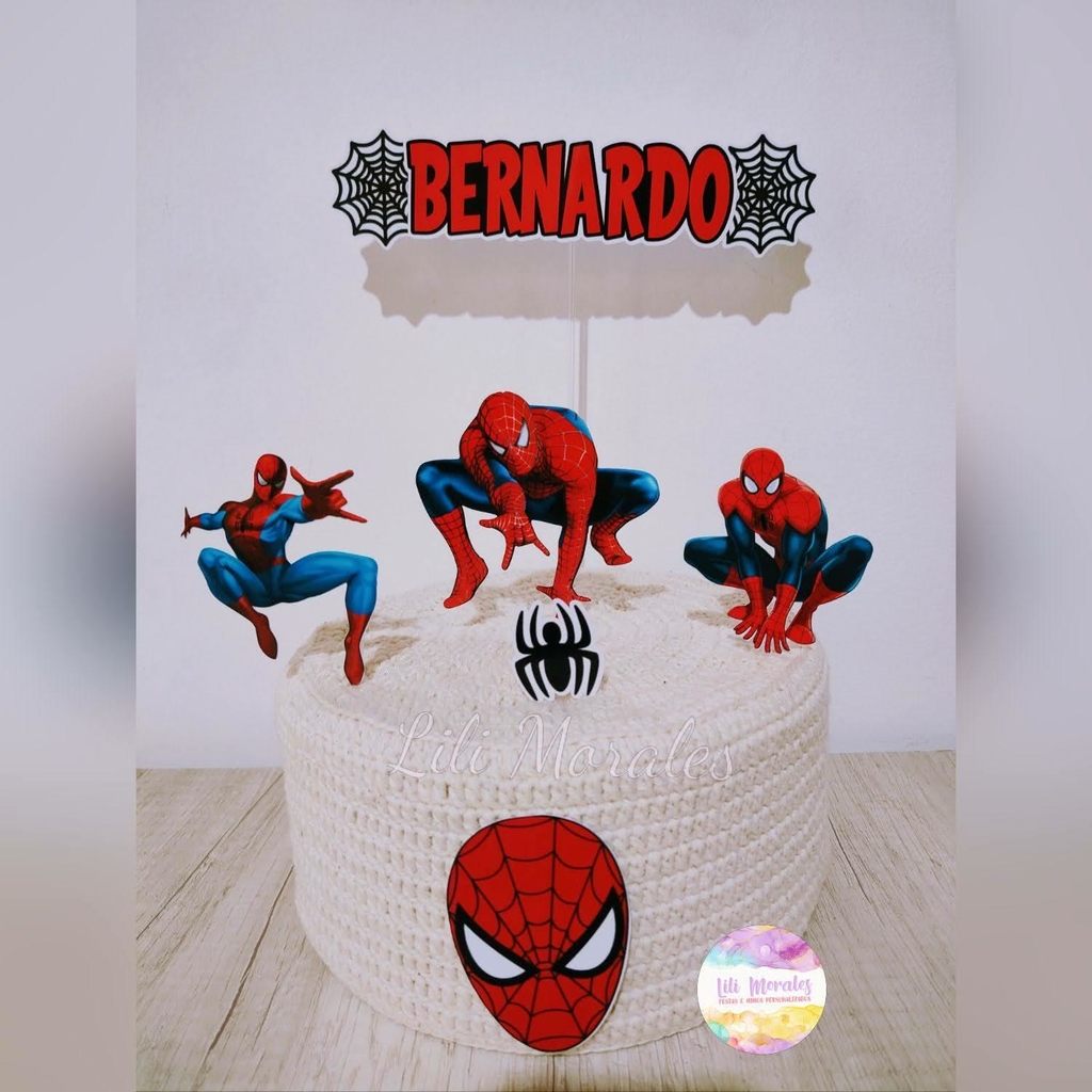 Topo de Bolo - Homem Aranha 2 - Personalizado com o nome e idade