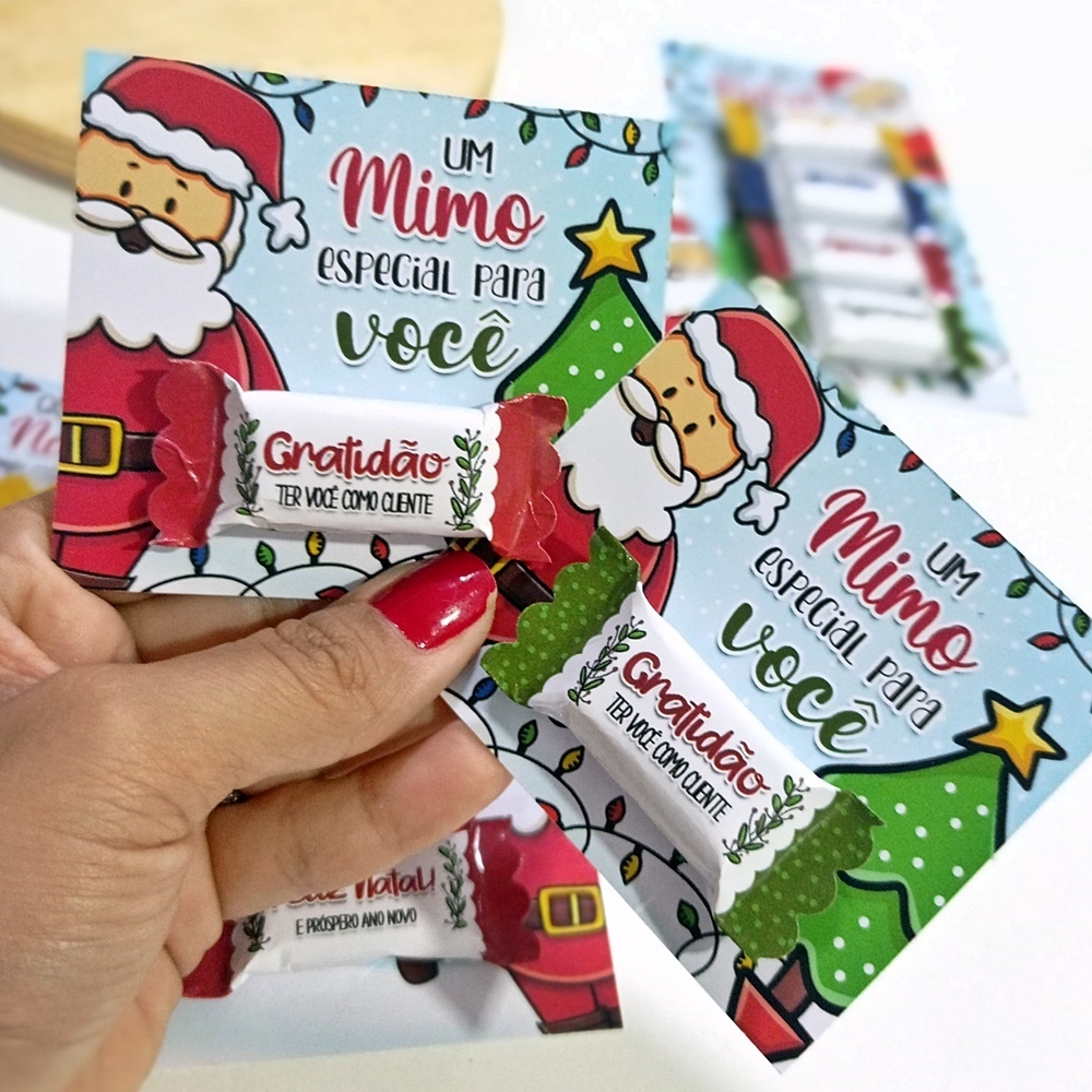 100 Caixa Bis Personalizado Para Natal