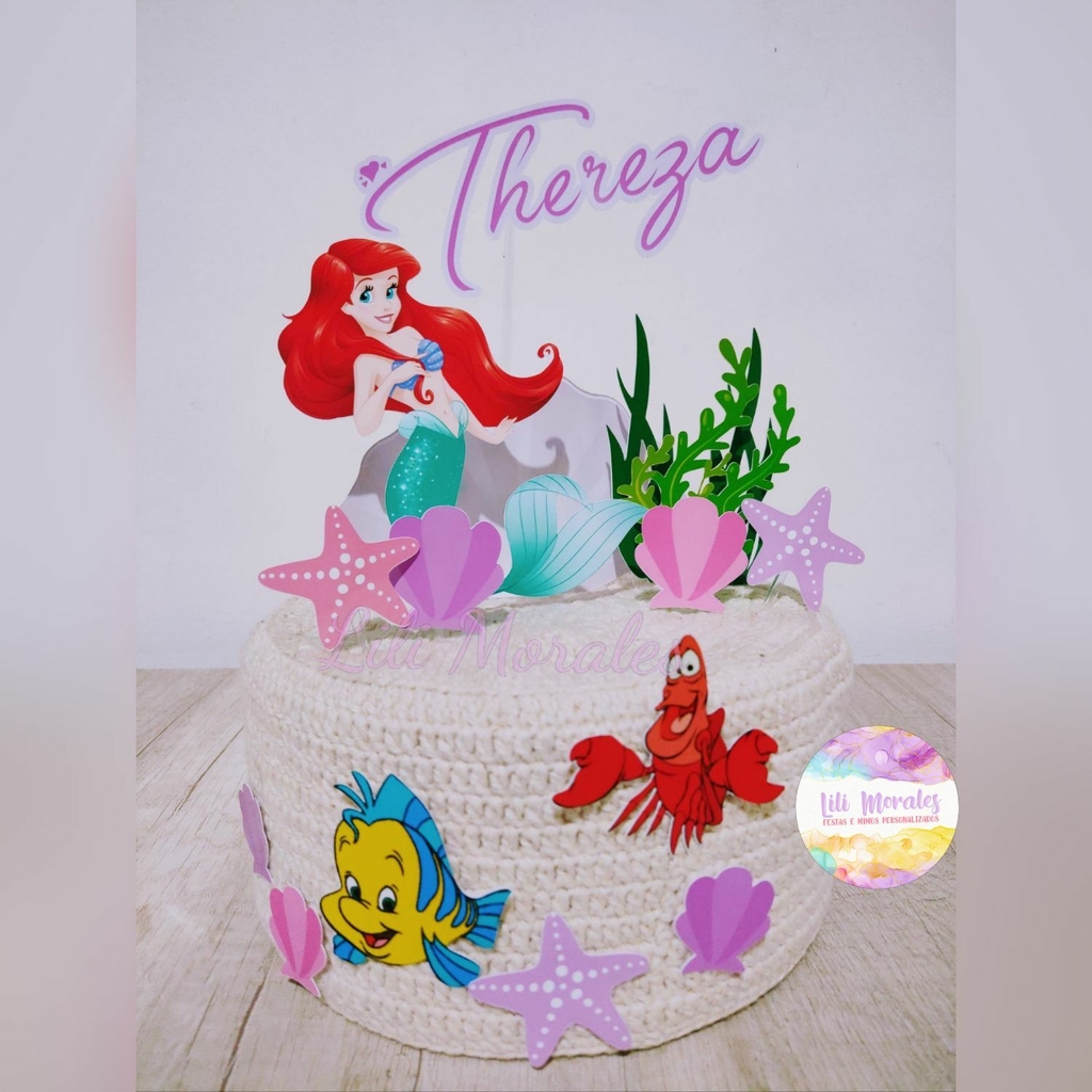 Topo de bolo princesa Ariel topper decoração festa aniversár - piffer -  Topo de Bolo - Magazine Luiza