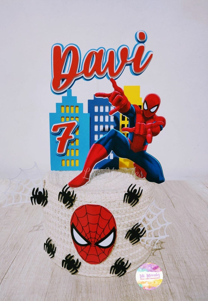 Topo de Bolo - Homem Aranha 2 - Personalizado com o nome e idade