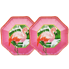 Platos Flamenco Rosas
