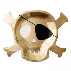 Platos Calavera pirata