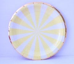 Platos Rayados Amarillos
