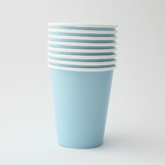 Vasos lisos Celeste Pastel