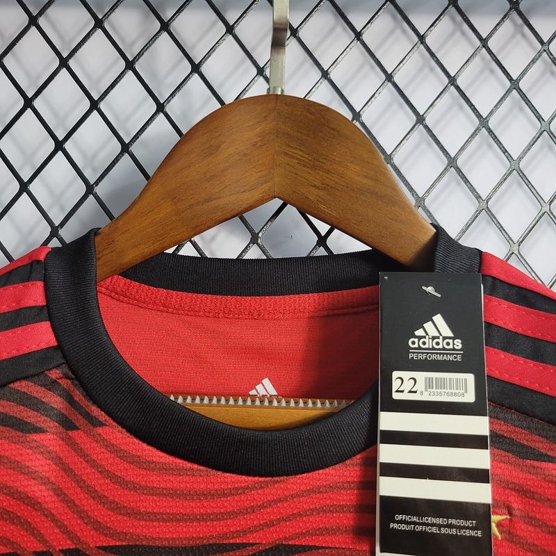 Camisa Pré Jogo do Flamengo 23 adidas - Infantil