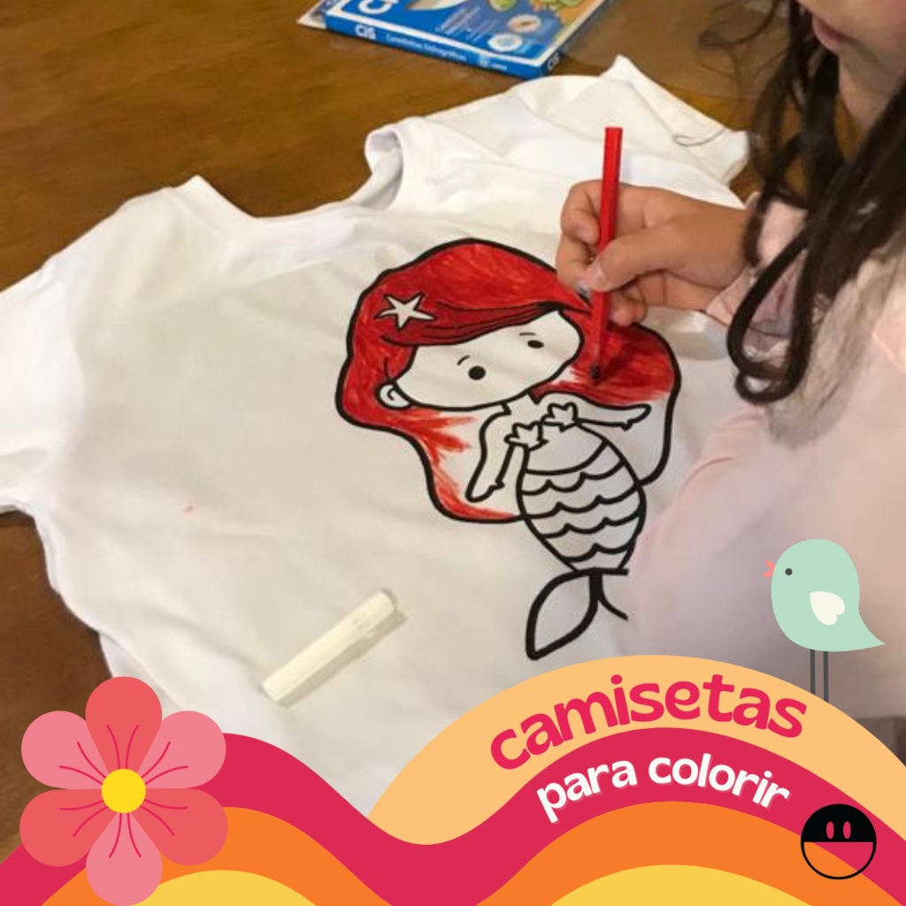 Camiseta Para Colorir Infantil