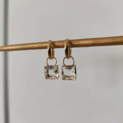 Brinco Zircônia Quadrada