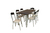 JUEGO DE MESA ITALIANA Y 6 SILLAS “SÚPER ECLIPSE” (1202-3123) - comprar online