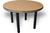 MESA 1,20 REDONDA TAPA LAMINADA CON DOBLE PVC Y BASE 3″ (1035)