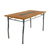 MESA 1,40 X 0,75 TAPA DE MELAMINA CON CENTRO DE VIDRIO Y BASE ITALIANA 1 1/2″ (1102)
