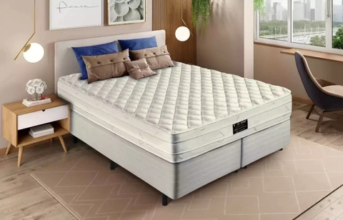 Cama Box + Colchão King Koil Attraction Queen Size - 1,58 X 1,98
