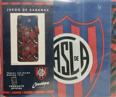 sabana equipo san lorenzo escudo rojo - comprar online