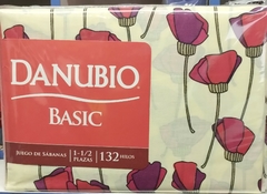 sábanas Danubio Basic 1½pl - 132 hilos - Casa Fontana