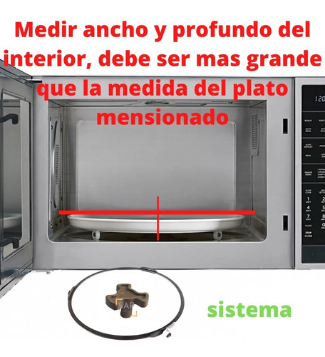 Plato giratorio para microondas Placa de microondas de 24,5 cm