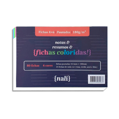 Fichas de estudos Pautada Coloridas Nali 4 X 6 - comprar online