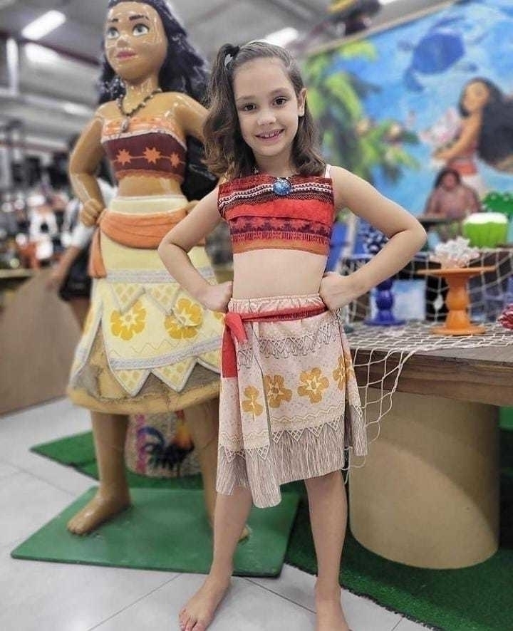 Fantasia Moana Infantil em Oferta