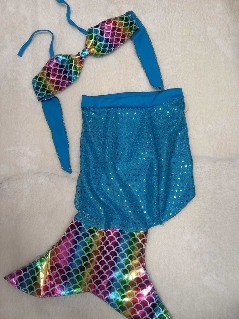 Conjunto De 2 Peças Para Meninas, Fantasia De Princesa Sereia