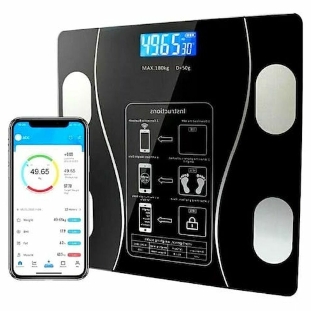 Balança Digital Bioimpedância Com Aplicativo Bluetooth 180kg