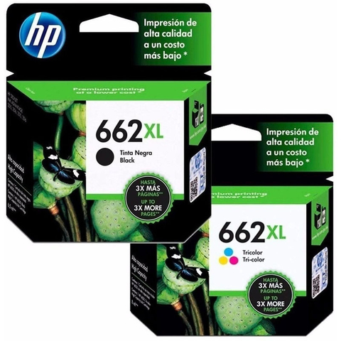Cartuchos Hp 662xl Negro + Color Combo