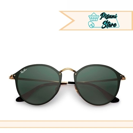 Ray-Ban Blaze Round (RB3574N) in zwart met goud | Pearle Opticiens