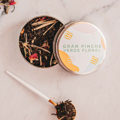 Lata Gran Pinche - Verde floral - tienda online