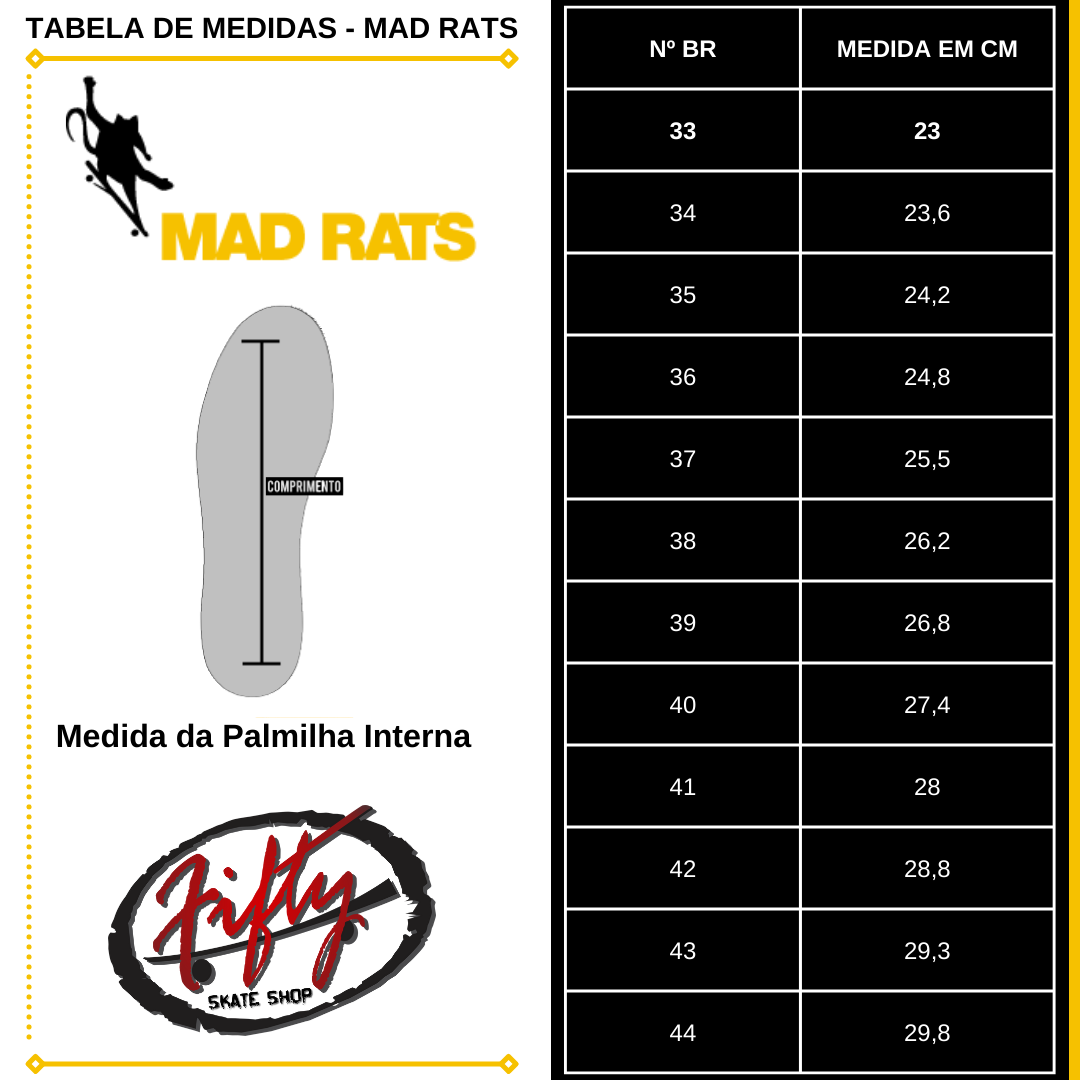 TENIS MAD RATS GUERRA PRETO/CAMO - FIFTY SKATE SHOP