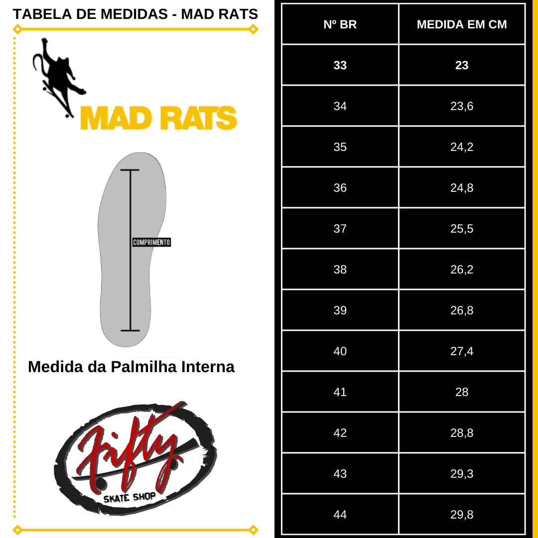 MAD RATS OLD SCHOOL BLACK BRANCO - Marra Streetwear