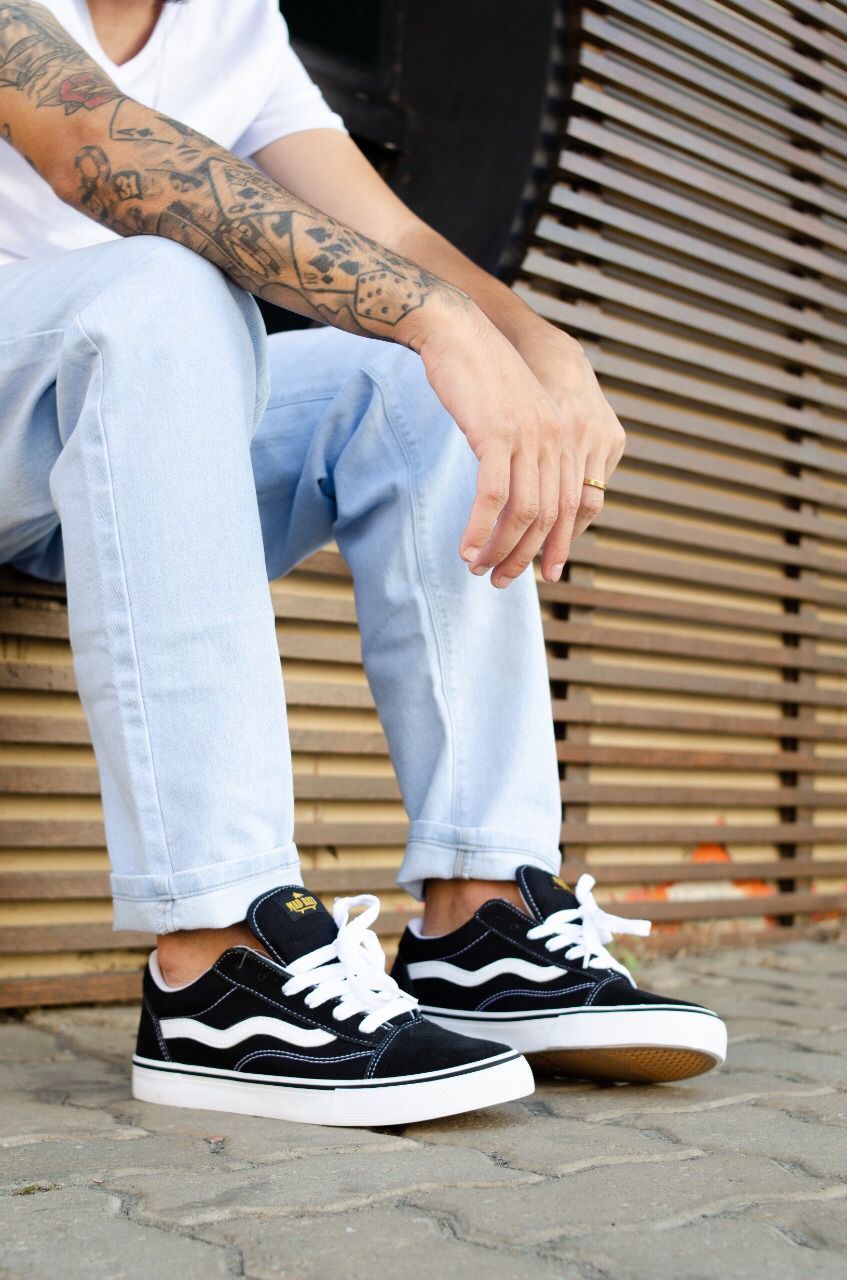 Tênis Old Skool Preto e Branco Mad Rats