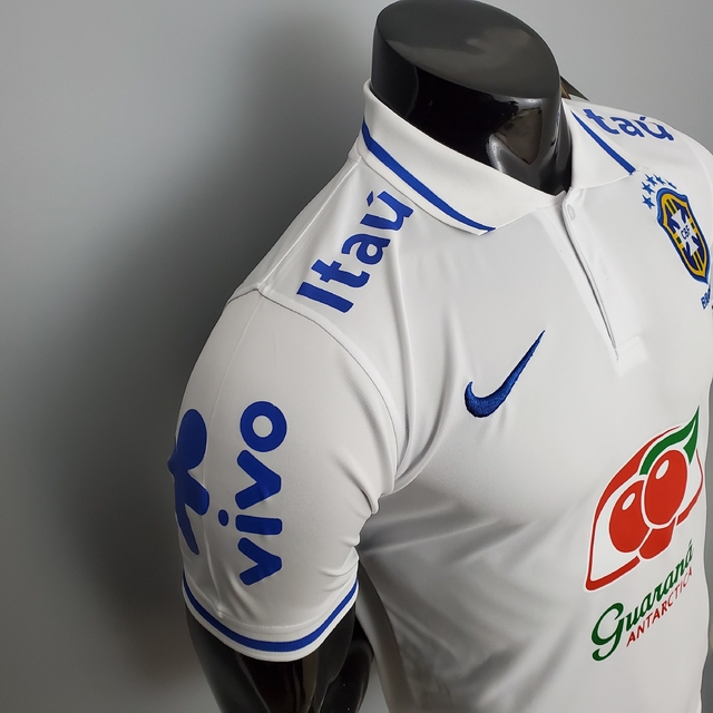camisa polo branca seleção brasileira